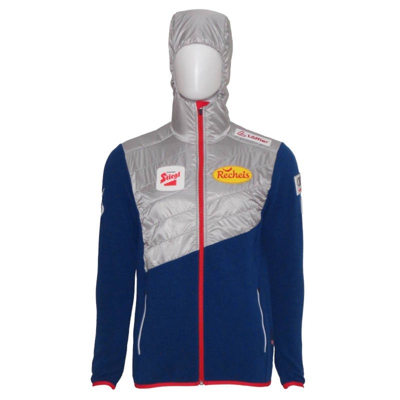 Löffler hommes veste avec capuche Team Austria Hybrid Functional ÖSV grises - eau profonde Löffler hommes veste avec capuche Team Austria Hybrid Functional ÖSV grises - eau profonde